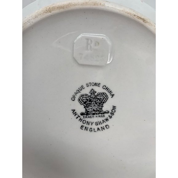 Anthony Shaw and Son Opaque Iron Stone China England Basket Weave Pattern Flaws - Picture 12 of 14